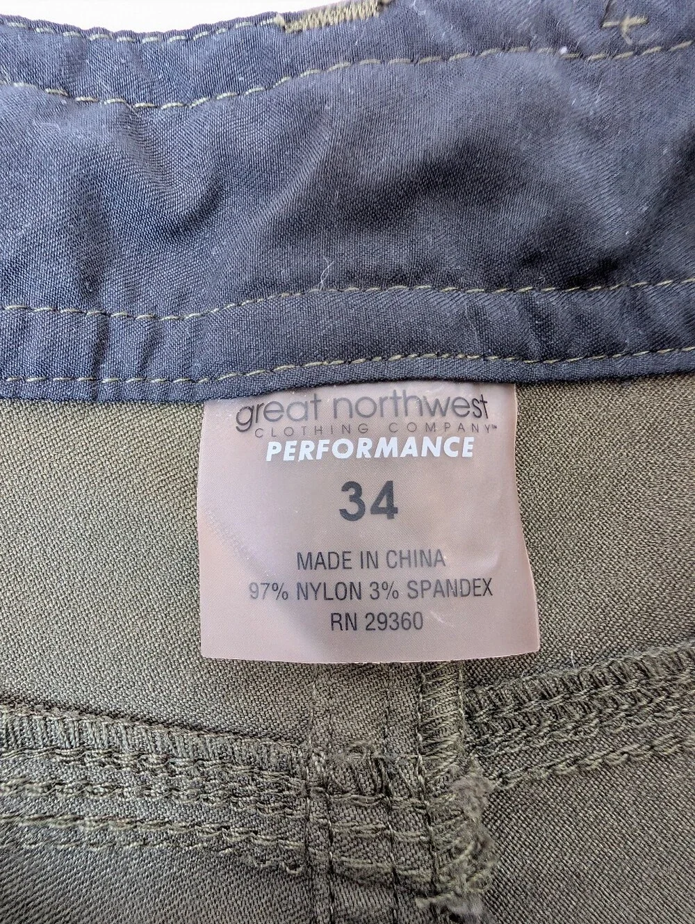 Great Northwest Performance Cargo Shorts Men's Size 34 Hiking Stretch Outdoor